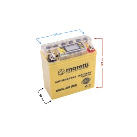 Akumulator AGM (I-Gel) MB5L-BS Moretti ze wskaźnikiem