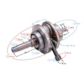 Wał korbowy do motocykla Hyper 125