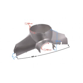 Obudowa kierownicy do skutera Tres Srebrna
