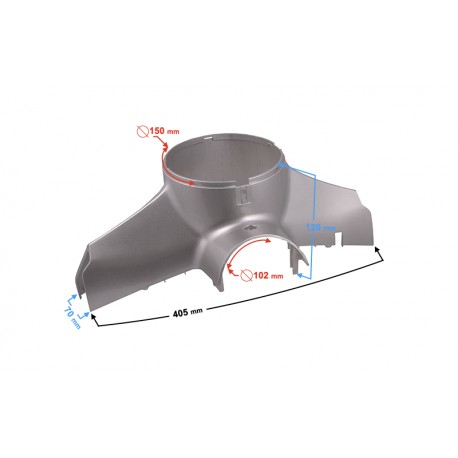 Obudowa kierownicy do skutera Tres Srebrna