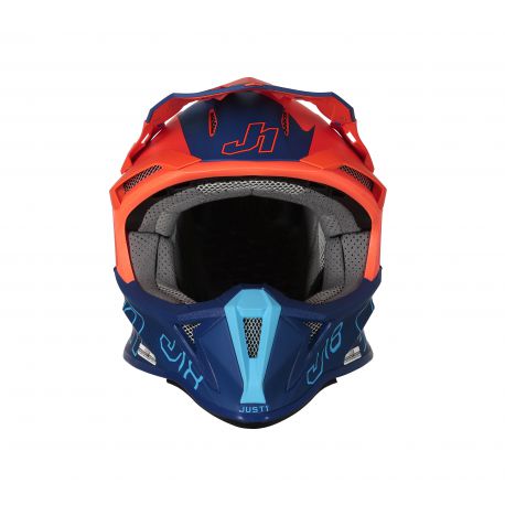 Kask JUST1 J18 VERTIGO blue-white-fluo orange matt S