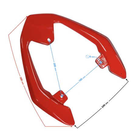 Wspornik kufra czerwony do motoroweru FR 2