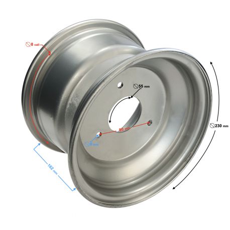 Felga przednia 8x5,5 (trzy otwory) ATV