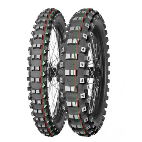 MITAS OPONA 80/100-21 TERRA FORCE-MX MH MEDIUM/HARD 51M (CZERWONO-ZIELONY PASEK) TT PRZÓD DOT 2023 (DOT: XCDT) (460090)