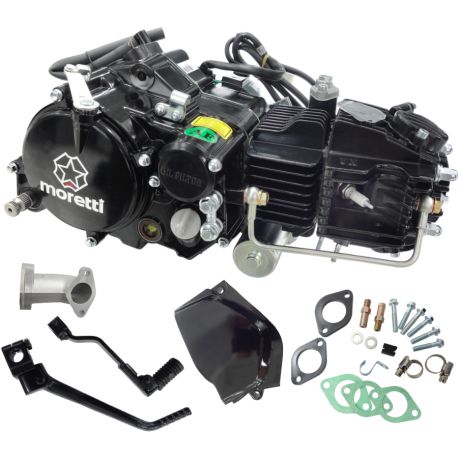 Silnik Moretti poziomy 1P60FMJ, 150cc 4T, 4-biegowy manual, czarny, z rozrusznikiem