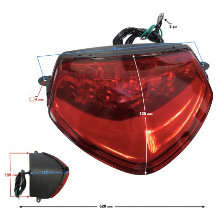 Lampa tylna do Volcano 50