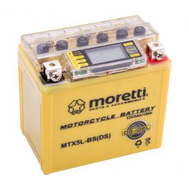 Akumulator Moretti AGM (I-Gel) MTX5L-BS ze wskaźnikiem
