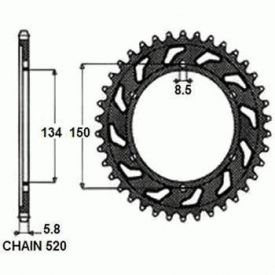 ZEBATKA NAPEDZANA STALOWA SUNSTAR SUNR1-3619-49