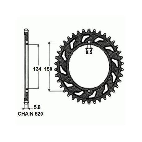 ZEBATKA NAPEDZANA STALOWA SUNSTAR SUNR1-3619-49