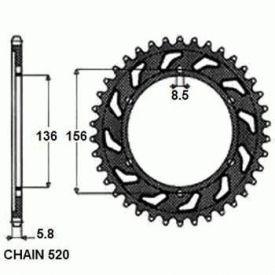 ZEBATKA NAPEDZANA STALOWA SUNSTAR SUNR1-3631-48