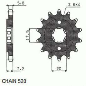 ZEBATKA NAPEDOWA SUNSTAR SUNF303-13