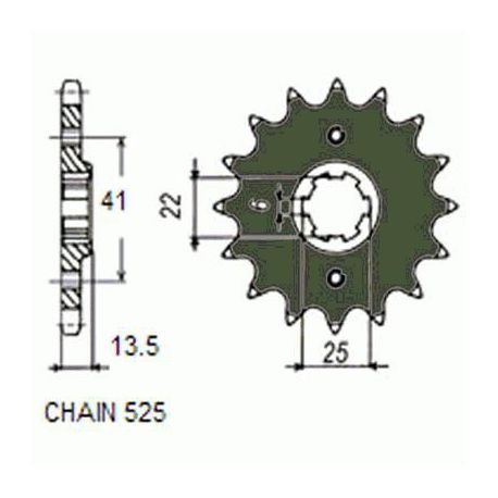 ZEBATKA NAPEDOWA SUNSTAR SUNF405-17 (WYCOFANA Z PRODUKCJI)