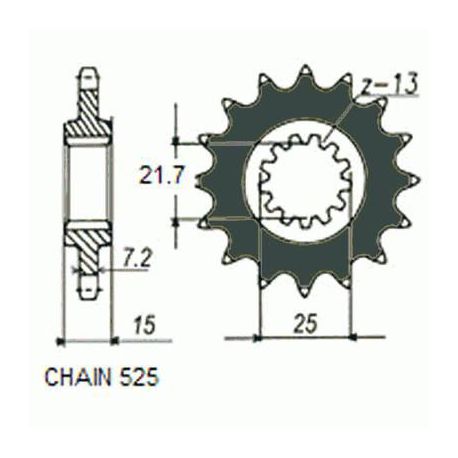 ZEBATKA NAPEDOWA SUNSTAR SUNF417-14 (WYCOFANA Z PRODUKCJI)