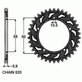 ZEBATKA NAPEDZANA STALOWA SUNSTAR SUNR1-3085-35 (WYCOFANA Z PRODUKCJI)