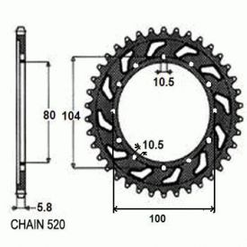 ZEBATKA NAPEDZANA STALOWA SUNSTAR SUNR1-3356-39