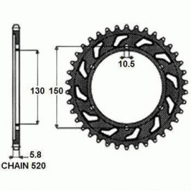 ZEBATKA NAPEDZANA STALOWA SUNSTAR SUNR1-3613-48 (WYCOFANA Z PRODUKCJI)