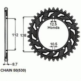 ZEBATKA NAPEDZANA STALOWA SUNSTAR SUNR1-5485-45