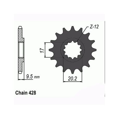 ZEBATKA NAPEDOWA SUNSTAR SUNF233-14