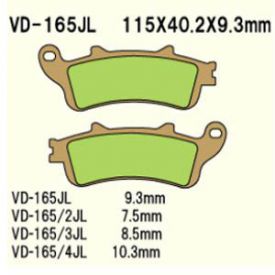 KLOCKI HAMULCOWE VESRAH VD-165/4JL