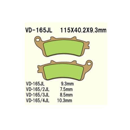 KLOCKI HAMULCOWE VESRAH VD-165/4JL