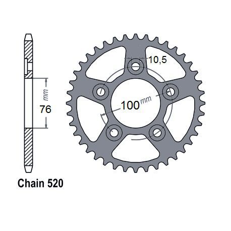 ZEBATKA NAPĘDZANA ALUMINIOWA SUNSTAR SUNR5-3216-49