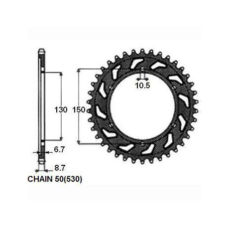 ZEBATKA NAPEDZANA STALOWA SUNSTAR SUNR1-5601-43 (WYCOFANA Z PRODUKCJI)