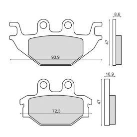 KLOCKI HAMULCOWE KXR 250 PRZÓD RMS 225103070