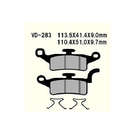 KLOCKI HAMULCOWE VESRAH VD-283 BWS125 10-13 / XENTER 125 12-18R