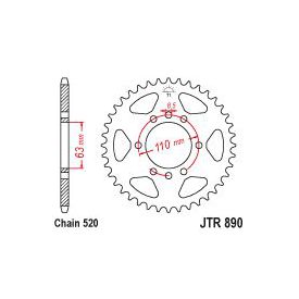 ZEBATKA NAPĘDZANA JT JTR890.45ZBK