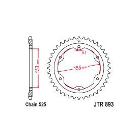 ZEBATKA NAPĘDZANA JT JTR893.38ZBK