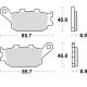 KLOCKI HAMULCOWE BRAKING SEMI METALLIC 742SM1