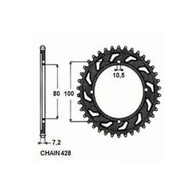 ZEBATKA NAPEDZANA STALOWA SUNSTAR SUNR1-3114-45