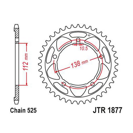 ZEBATKA NAPĘDZANA JT JTR1877.45