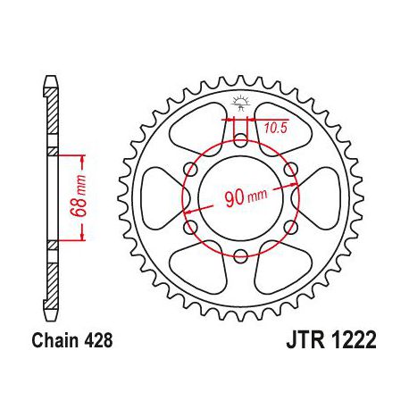 ZEBATKA NAPĘDZANA JT JTR1222.48