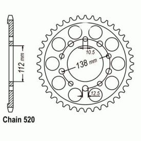 ZEBATKA NAPEDZANA STALOWA SUNSTAR SUNR1-3485-38