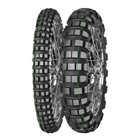 MITAS OPONA 140/80B18 ENDURO TRAIL-RALLY PRO SUPER LIGHT (ZIELONY PASEK) 70R M+S TYŁ DOT 51/2023 (zamiennik - 70000334) (460131)