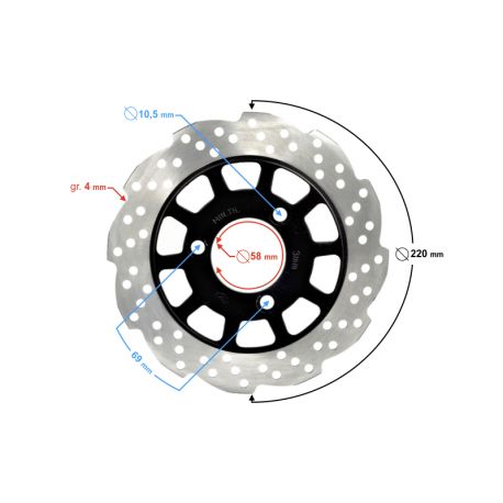 Tarcza hamulcowa tylna do skutera B-Max