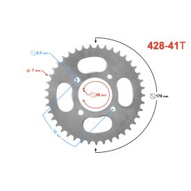 Zębatka MOTOROWER 41 zębów 428 Sprint