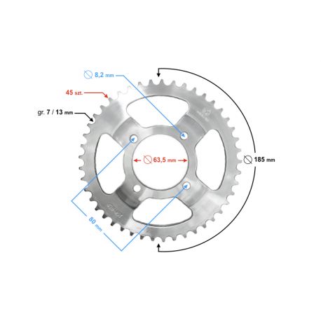 Zębatka tylna 45/428