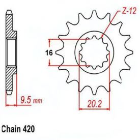 ZEBATKA NAPEDOWA SUNSTAR SUNF110-13