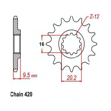 ZEBATKA NAPEDOWA SUNSTAR SUNF110-13