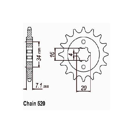 ZEBATKA NAPEDOWA SUNSTAR SUNF3D1-13