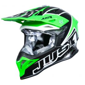 Kask JUST1 J39 THRUSTER black green fluo white gloss XS