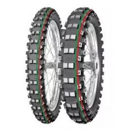 MITAS OPONA 110/100-18 TERRA FORCE MX-MH MEDIUM/HARD 64M TT (CZERWONY/ZIELONY PASEK) TYŁ DOT 2022 (DOT:DCDD/TPDD/TCDD) (26649) W