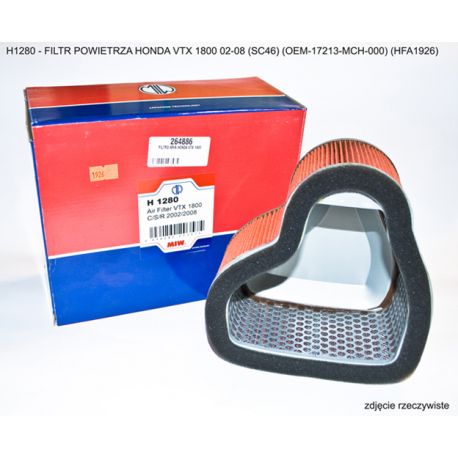 MIW (MEIWA) FILTR POWIETRZA HONDA VTX 1800 02-08 (SC46) (OEM-17213-MCH-000) (HFA1926)