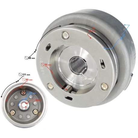 Magneto do silnika Moretti pionowy 162FMJ, 150cc 4T 5-biegowy manualny