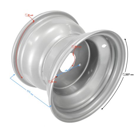 Felga tylna 8x7 (trzy otwory) ATV Wariant 2