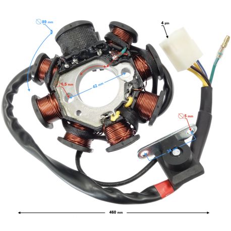 Iskrownik do silnika Moretti poziomy 154FMI, 125cc 4T, 4-biegowy Manual