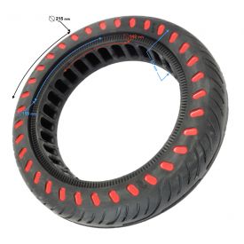 Opona pełna do hulajnogi elektrycznej 8 1/2x2 czerwone kropki