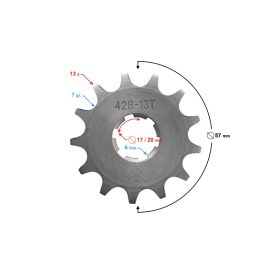 Zębatka zdawcza Moretti 13/428 do WSK125